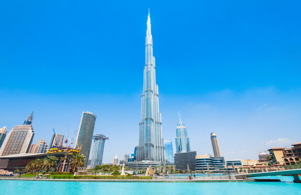 Dubaj i widok na Burj Khalifę, Zjednoczone Emiraty Arabskie