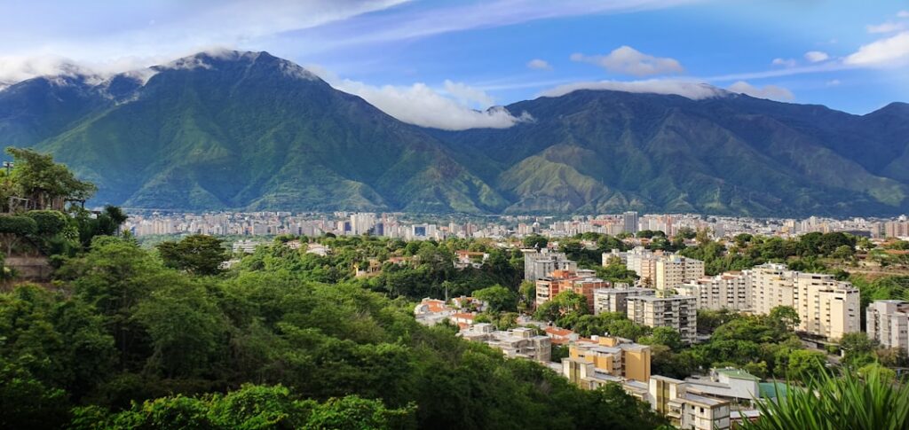 Mapa Wenezueli z widoczną lokalizacją Caracas